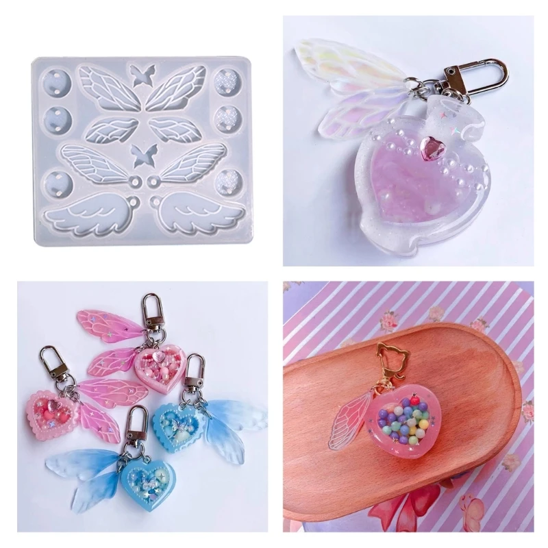 

Wings Silicone Mold Pendant Resin Epoxy Mold for Casting Resin Earrings Mold