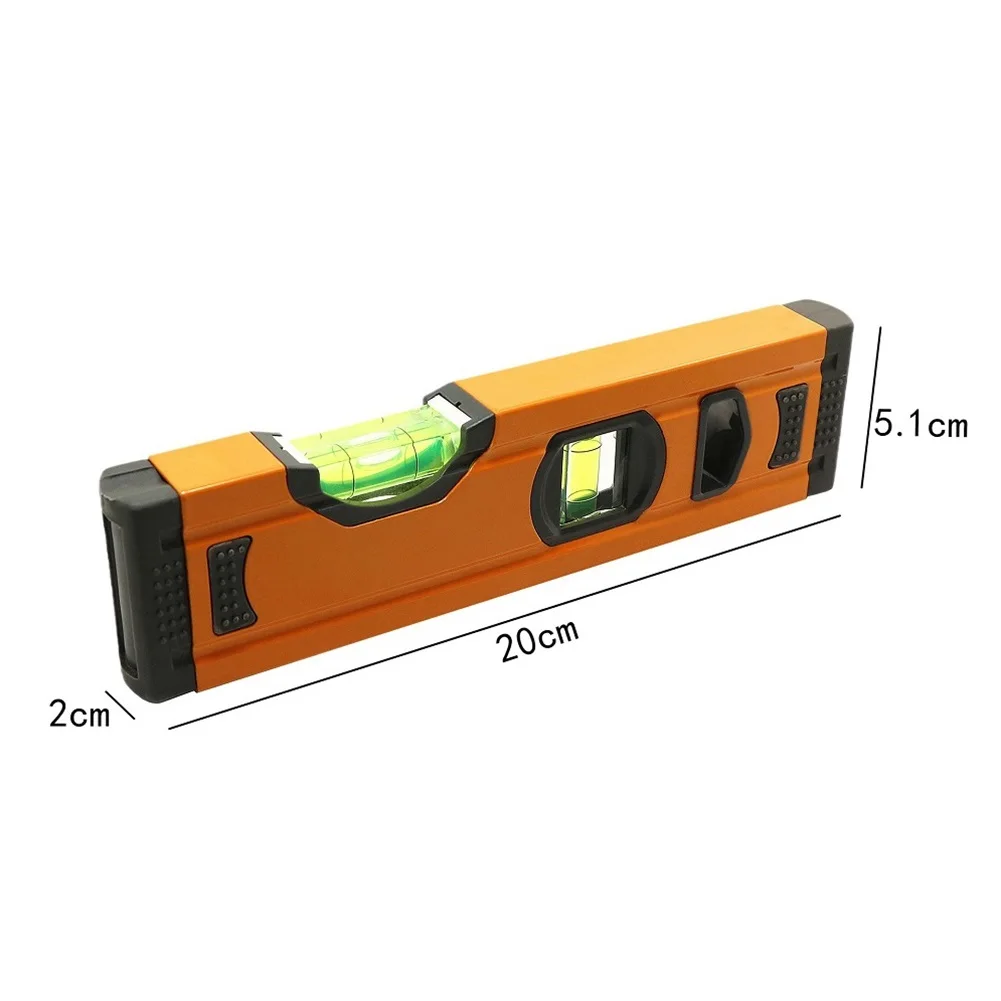 

Aluminum+Acrylic Spirit Level Bubble Gauge 90 Degree Accuracy Horizontal Bubble Ruler Portable Measurement Tool For Construction