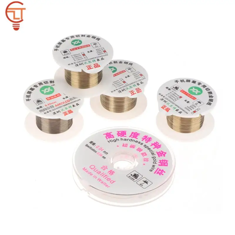 

100M Alloy Steel Molybdenum Cutting Line LCD Screen Separation Diamond Wire Phone Repair Tools 0.04mm 0.05mm 0.06mm 0.08mm 0.1mm