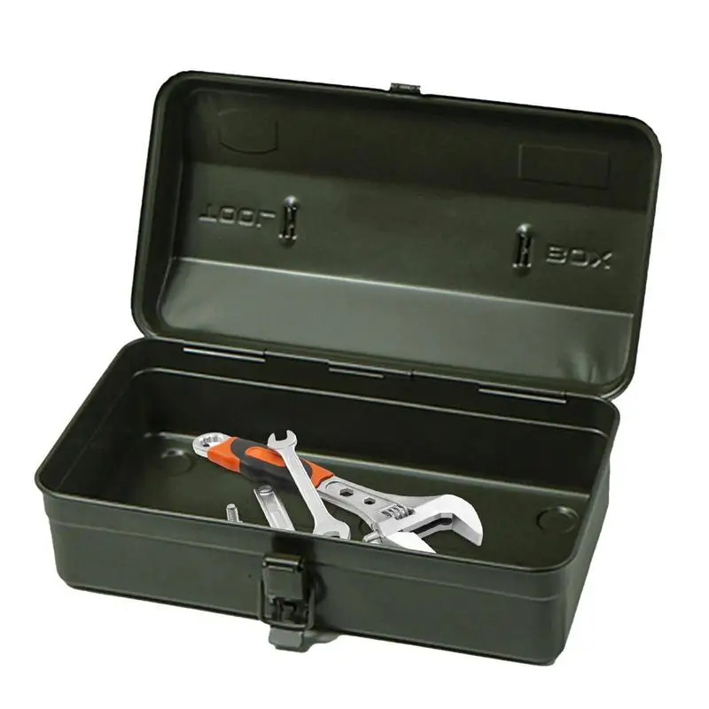 

Thicken Hardware Tool Box With Metal Handle Large Capacity Iron Toolkit Tools Storage Case Japanese-style Portable Steel Toolbox