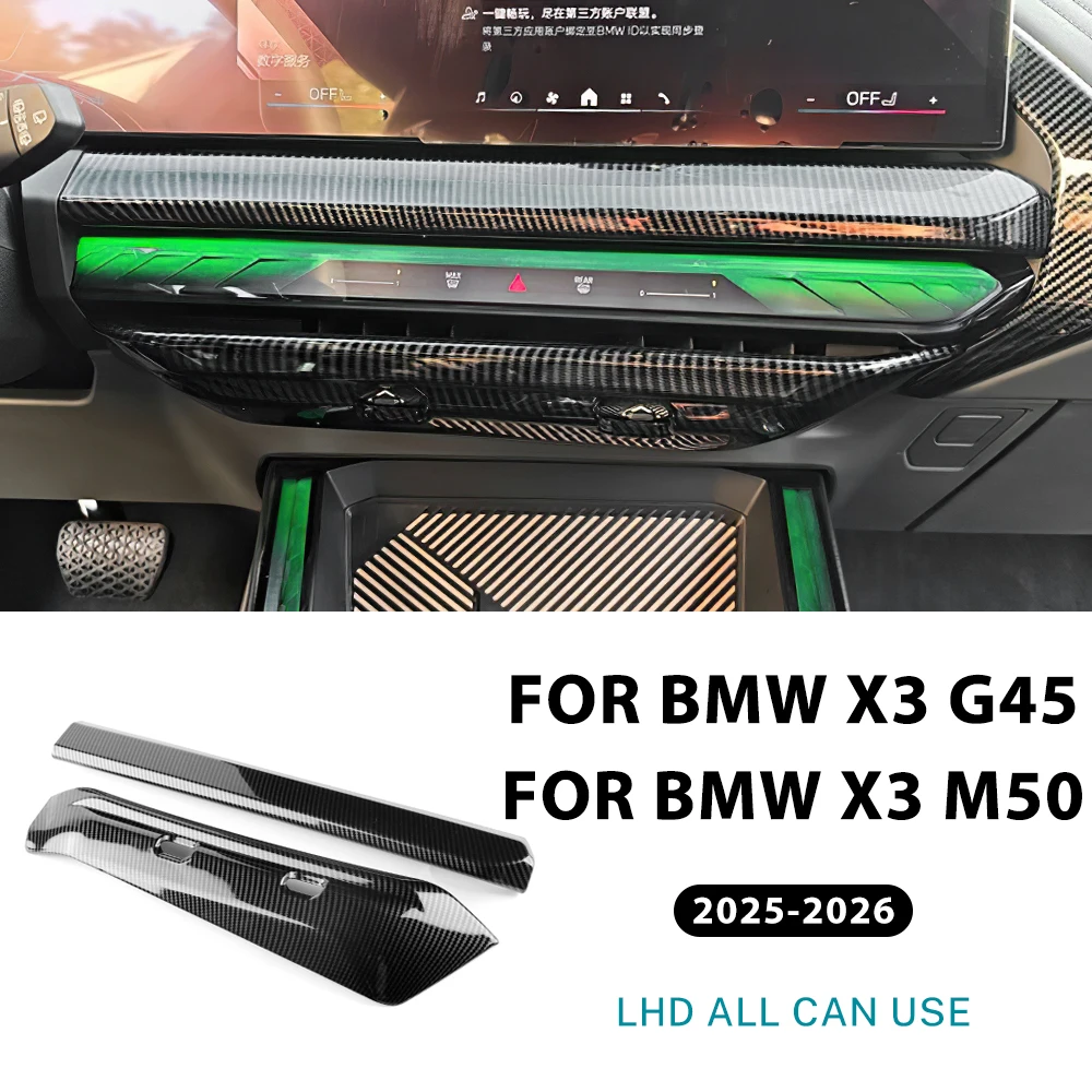 

Для BMW X3 G45 2025 2026 Автомобильная центральная консоль воздухозаборник вентиляционное отверстие ABS углеродное волокно украшения интерьера аксессуары для стайлинга автомобиля