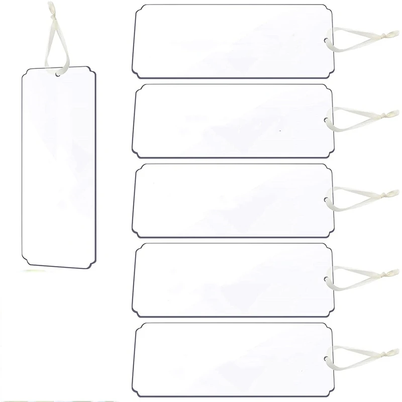 

12 Pieces Clear Blank Acrylic Wedding Chair Seat Tags DIY Hanging Ribbons Important Event Reserved Signs Blank Food Tags