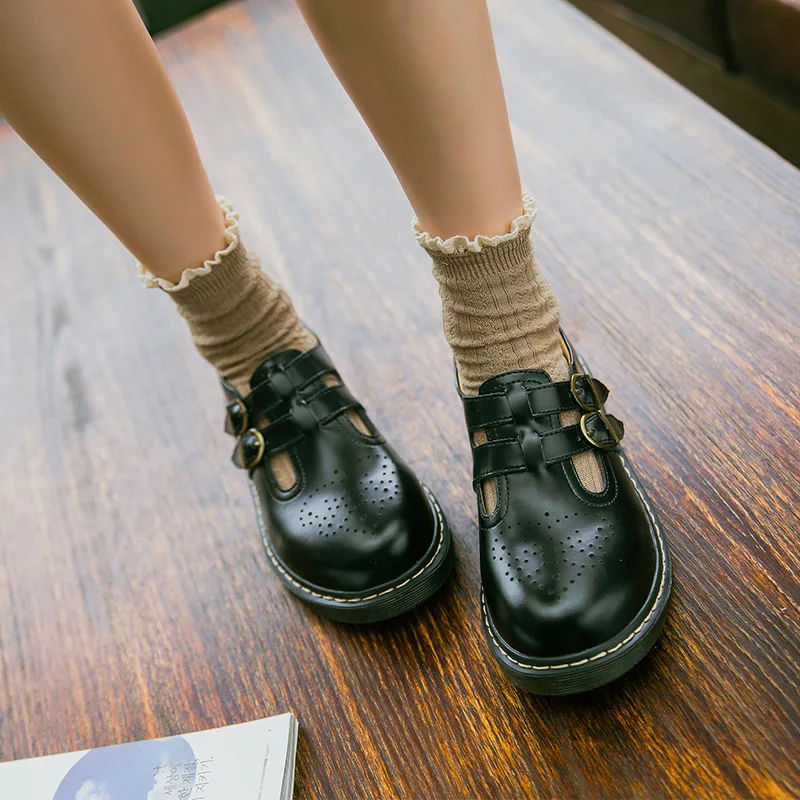 

Женские туфли-оксфорды на плоской подошве в британском стиле, женские осенние повседневные туфли из мягкой кожи, классические туфли на плоской подошве с пряжкой в стиле ретро для женщин