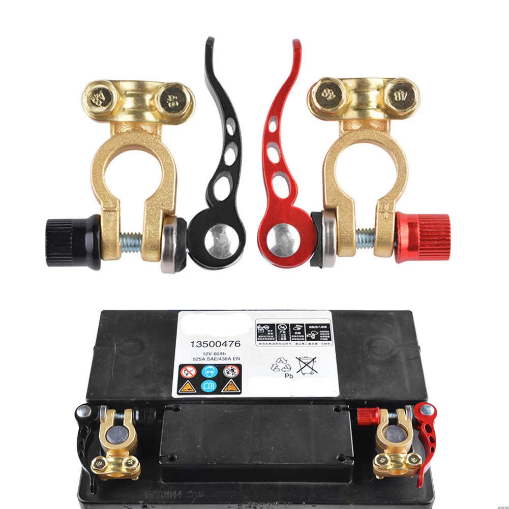 

Ecomhunt Car 12V Auto Battery Terminal Connector Battery Bornes Cable Terminal Adapter Copper Clamps Clip Screw Dropshipping