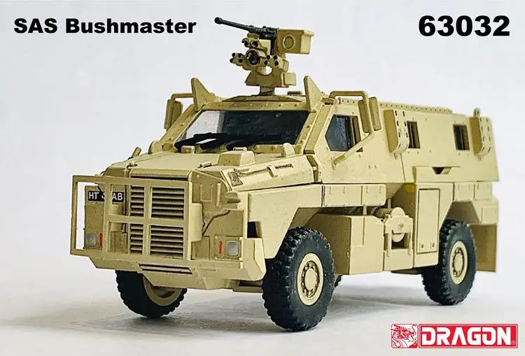 Модель автомобиля Dragon 63032 1/72 SAS Bush Master бронированный устойчивый к шахтам