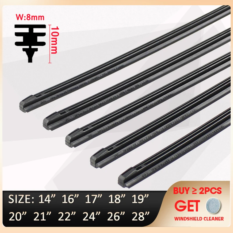 

1 шт., мягкая резиновая лента для автомобильного стеклоочистителя, 14-28 дюймов