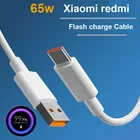 Для смартфона Xiaomi 66W Type C Кабель USB 3,0 Turbo быстрое зарядное устройство провод для Mi 11 Note 10t pro 9 Poco M3 F2 X3 Pro Redmi K40 K30i