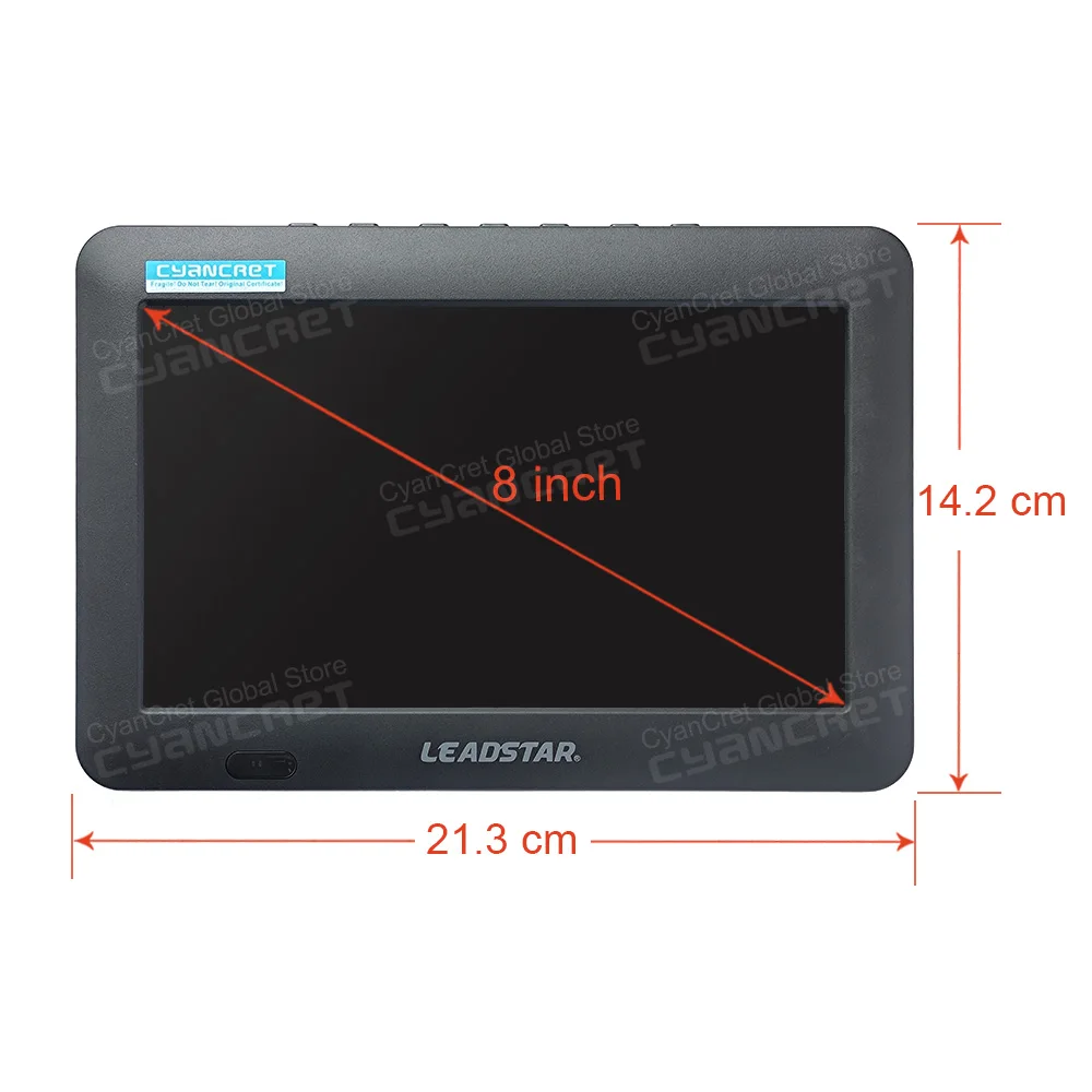 Фото LEADSTAR D8 Портативный телевизор 8-дюймовый DVB-T2 tdt DTT Цифровой и аналоговый Мини-телевизор для небольших автомобилей с поддержкой USB TF MP4 H.265 AC3 №5