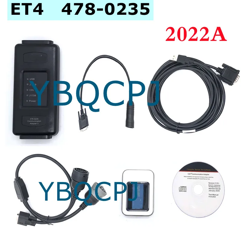 

Адаптер ET4 478-0235 USB версия для cat ET 4 диагностический инструмент для грузовика с cat et4 2022 2021 версия KEYGEN plus 14pin кабель