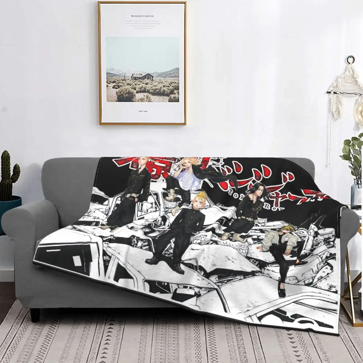 

Tokyo Revengers Anime Manga Blanket Warm Fleece Soft Flannel Tokyo Manji Gang Throw Blankets for Bedding Couch Travel Spring