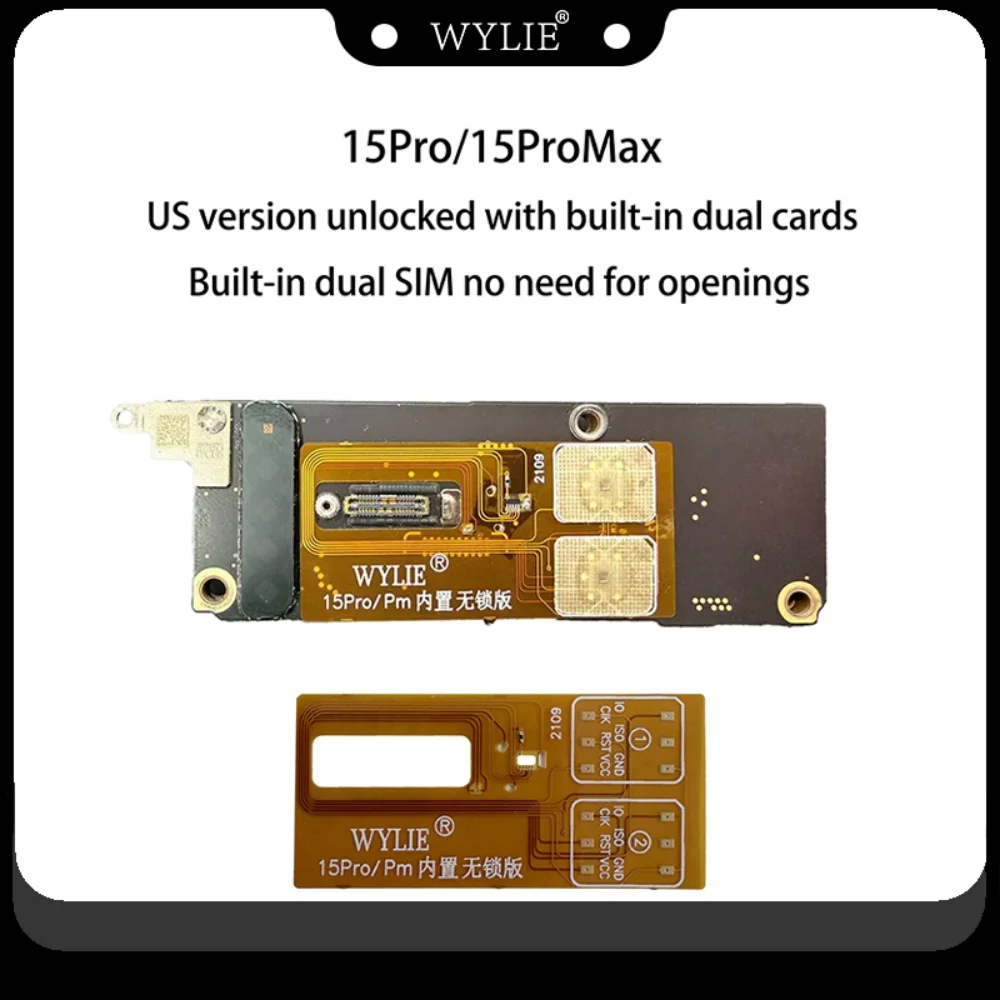WYLIE US Version Esim to Sim Dual Card Flex Ca ‮ lb ‬ Встроенное решение для интеграции с MEP, поддержка Super Snow IC для iPhone 15 ProMax (art.: 3920da23e95d8) - 3920da23e95d8