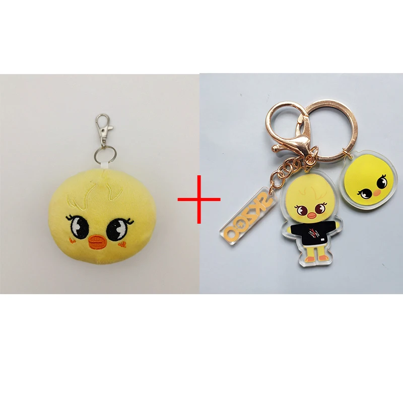 

2pcs Stray Kids SKZOO Keychain with Plush SKZOO Toy Keychain Seungmin Bang Chan Felix ChangBin Fans Bag Accessories Lover Gift