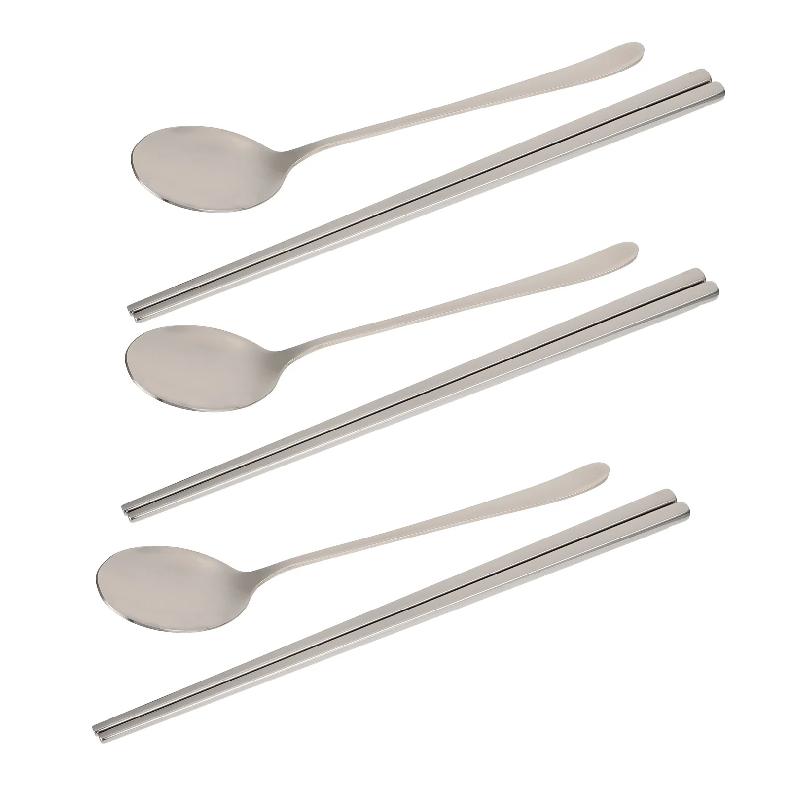 

Set Chopsticks Cutlery Steel Forks Tableware Spoon Stainless Portable Lunch Flatware Dinnerware Dinner Travel Utensil Salad