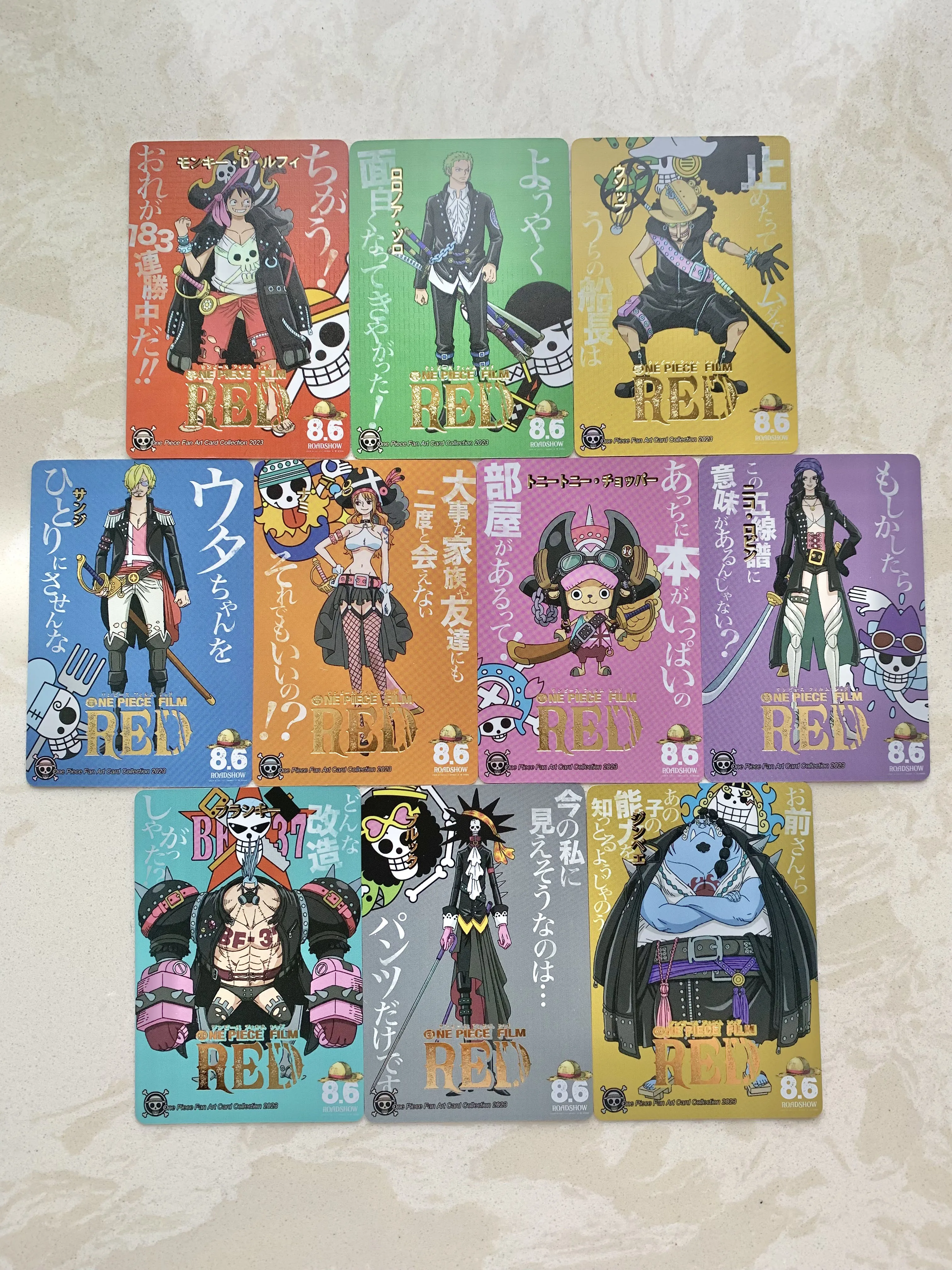 

ONE PIECE FILM GOLD Special 10pcs /set Refractive Hot Stamping Cards Animation Comics Games Collection Hobby Cards Gift Toys