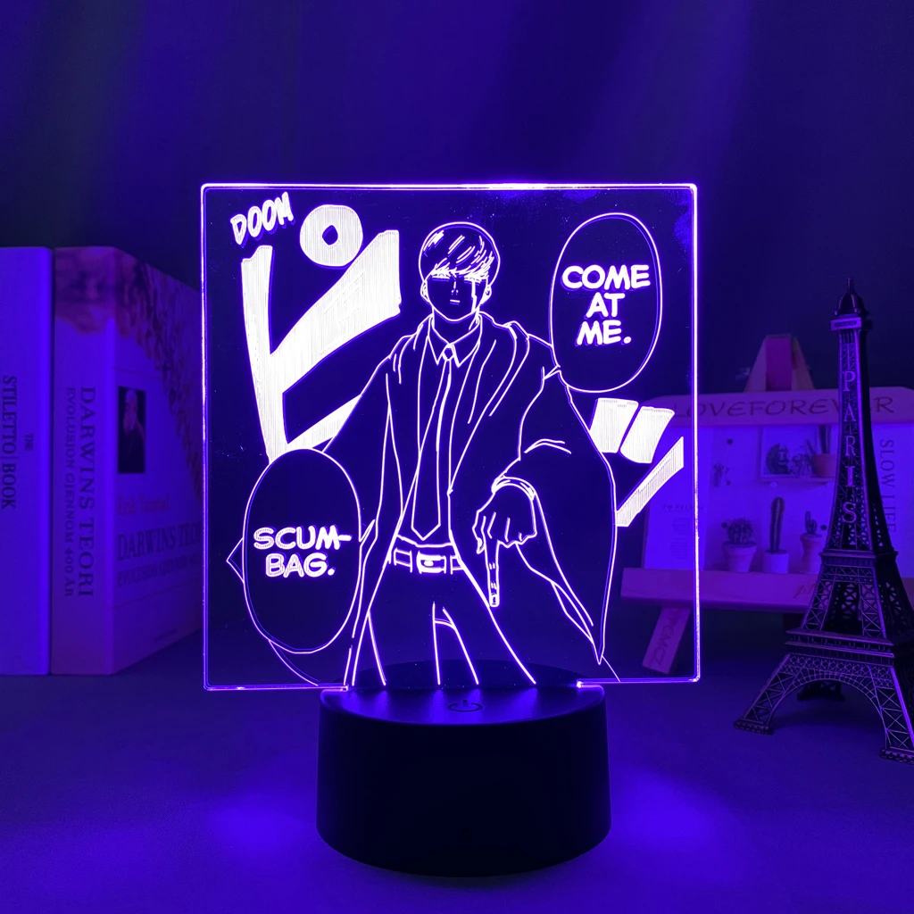 

Anime 3d Lamp Mash Burnedead Mashle for Bedroom Decoration Nightlight Children's Brithday Gift Manga Room Desk Led Light Mashle