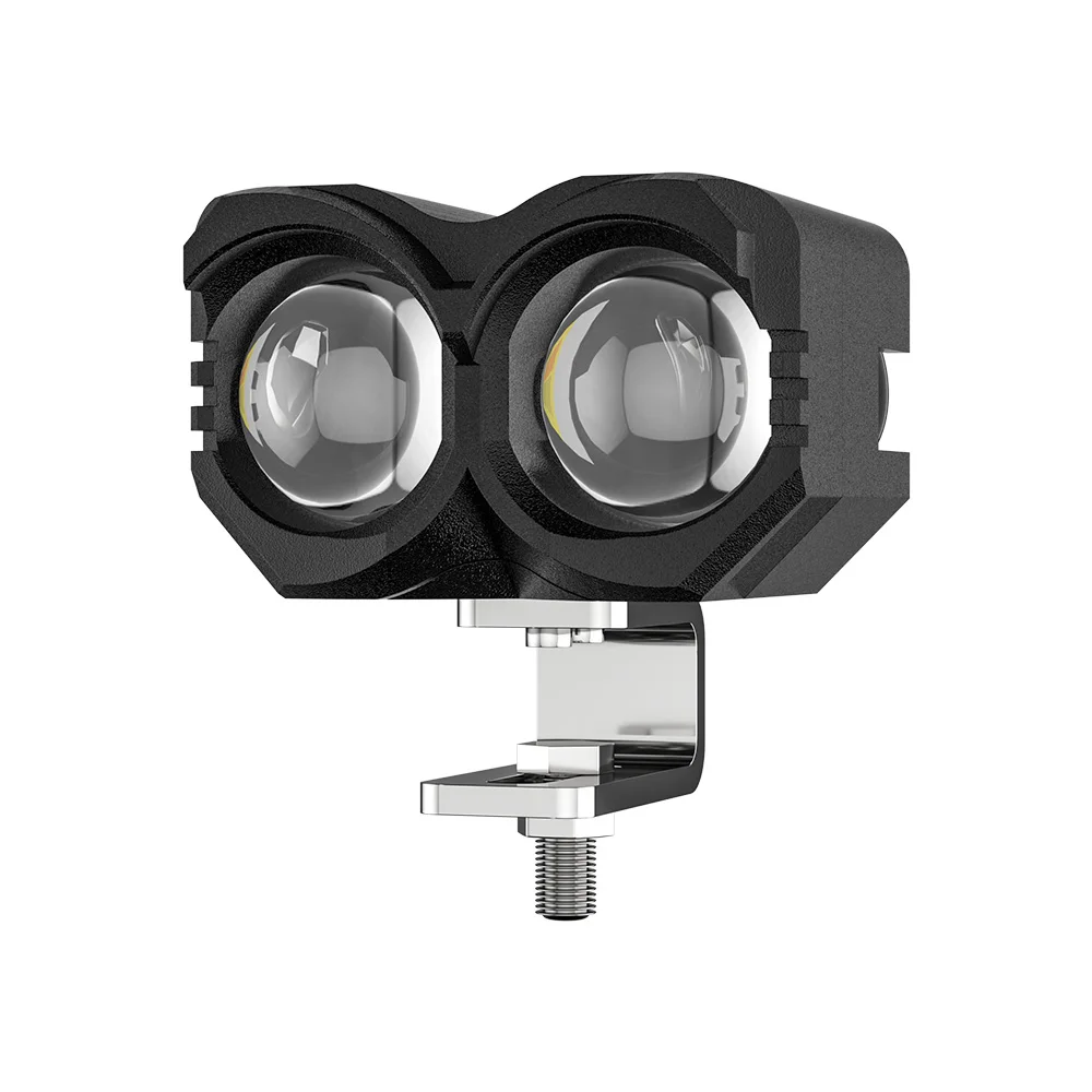 

Motorcycle Spotlight 12-80V 20W Bi-color LED Headlight High Beam & Low Beam White Yellow Super Bright Headlight Replacement