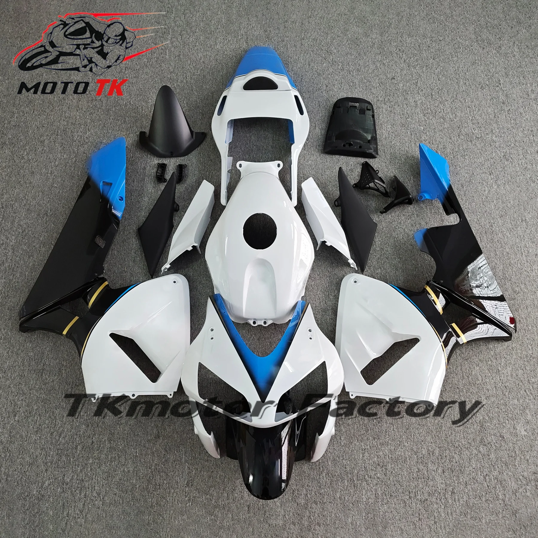 Комплект пластиковых обтекателей для мотоцикла Honda CBR600RR CBR600 RR CBR 600RR f5 2003 2004, полный комплект обшивки, синий цвет (art.: 3920dbd424973) - 3920dbd424973