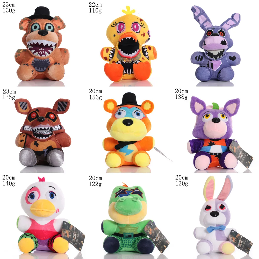 

Roxanne Wolf Fnaf Security Breach Plush Toy Anime Fnaf Glamrock Freddy 9 Style Doll Vannie Montgomery Gator Chica Stuffed Plush