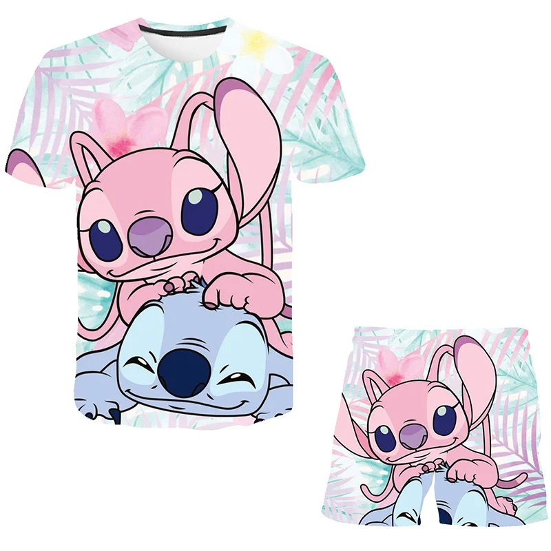 

Stitch 0-14Years Baby Boy Girl Clothes Set Newborn Infant Autumn Spring Summer Outfits Disney Tops Shirt Casual Clothing