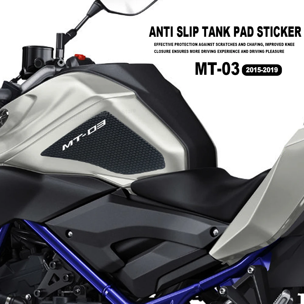 

For Yamaha MT-03 MT03 MT 03 2015-2019 Motorcycle Protector Anti slip Tank Pad Sticker Gas Knee Grip Traction Side 3M Decal