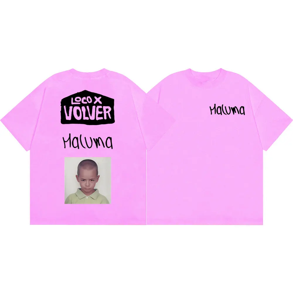 Футболки с графическим принтом Rapper Maluma 2026 New Album Loco X Volver, модные уличные футболки, трендовые футболки для мужчин и женщин, повседневные свободные футболки (art.: 3920db7110753) - 3920db7110753