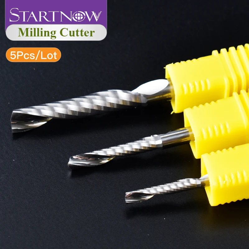 

Фреза спиральная однозаходная из акрила Startnow SHK 3.175/4/6mm 5 шт.