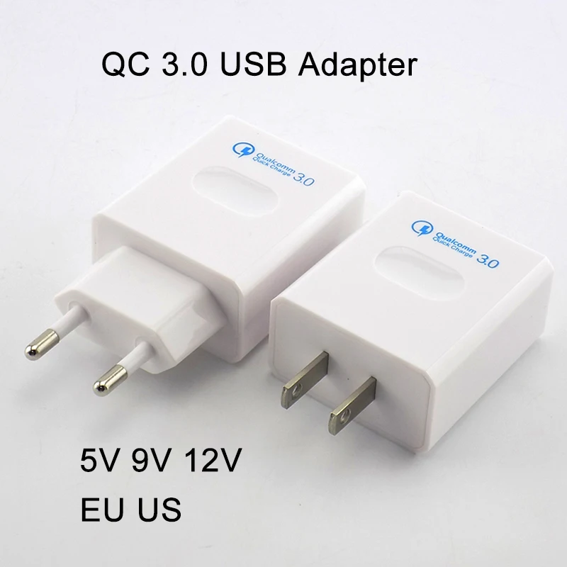 

Quick Charging Adapter QC 3.0 Wall Charger 5V 9V 12V 18W 1 Port For Smartphone Qualcomm Fast Rapid Home