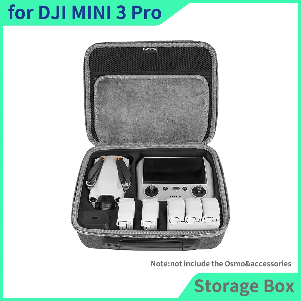 

For DJI Mini 3 Pro Multi-Use Combo Bag Hold 6 Batteries Large Mesh Box