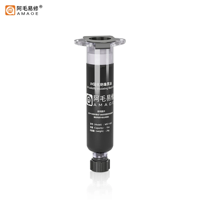 

Amaoe M56 M57 10CC Black Green UV Curing Oil Solder Mask Ink For PCB BGA Circuit Board Insulating Protect Soldering Paste Tools