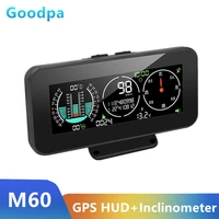 Car Speedometer Head Display Speed Projector Outdoor Off-Road Altitude Guide Incline Meter GPS Speedometer Fatigue Driving Alarm