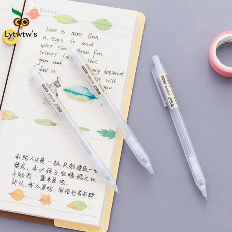 Новый прозрачный механический карандаш Kawaii 12 шт. модные удобные офисные и