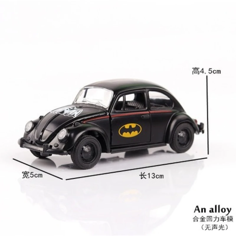 Литая модель автомобиля в масштабе 1:36 13 см мультяшная Batmans Beetle открывающаяся