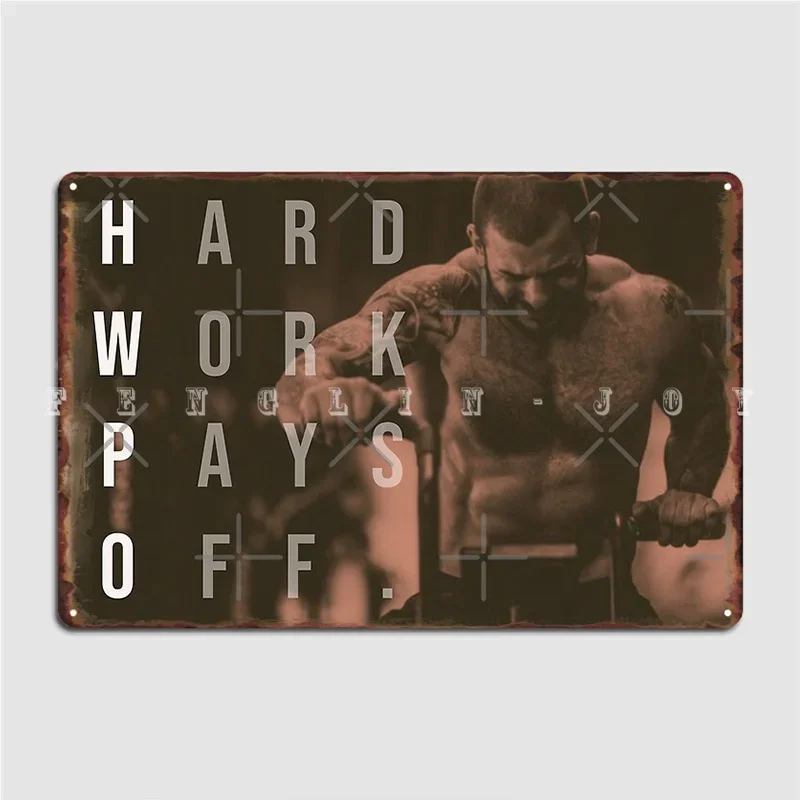 Коврик Fraser Crossfit Hard Work Pays Off Hwpo Металлическая табличка Плакат Клуб Паб Гараж