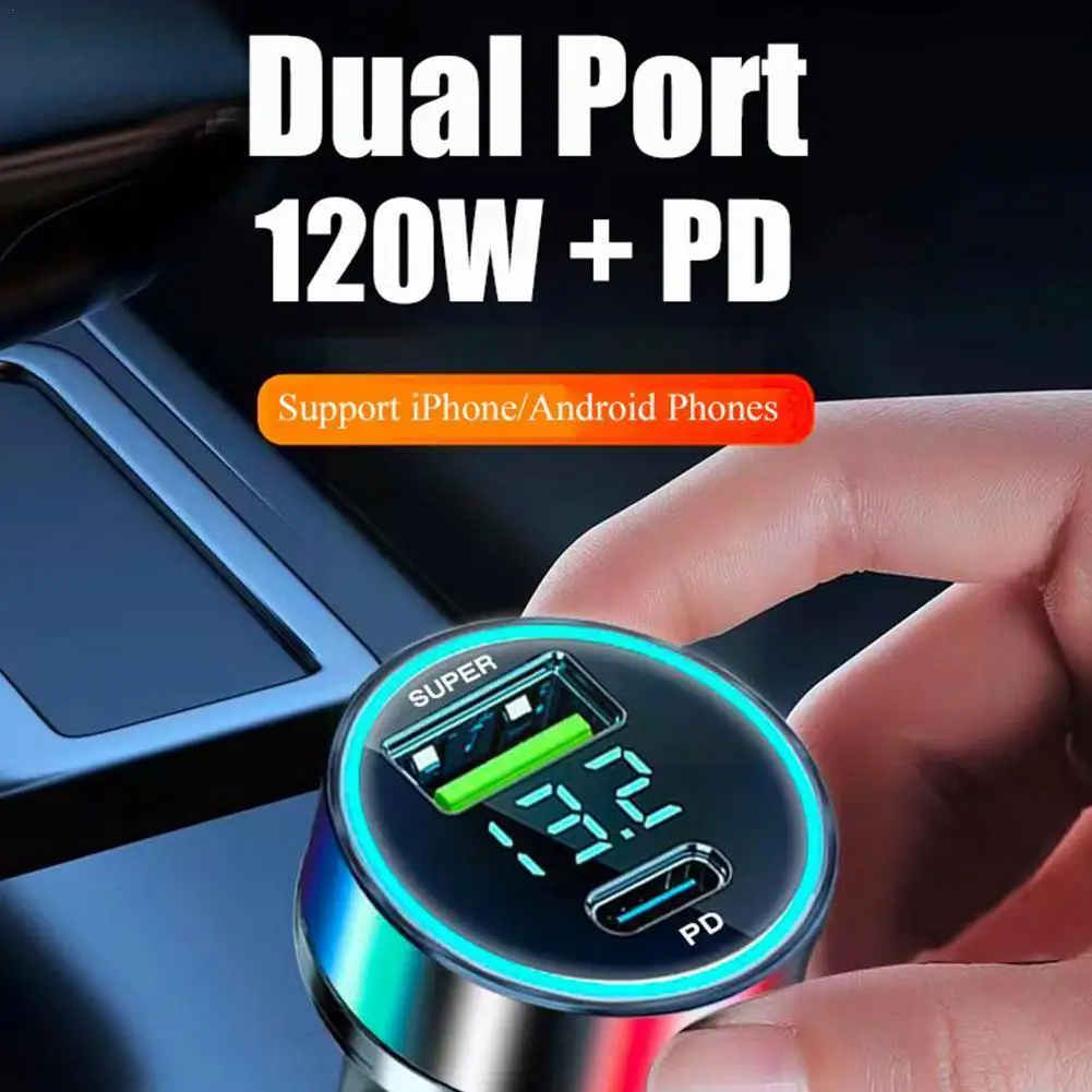 

Digital Display Super Fast Charging Car Charging 66w Metal Car Car Charger Charger Display M1D3