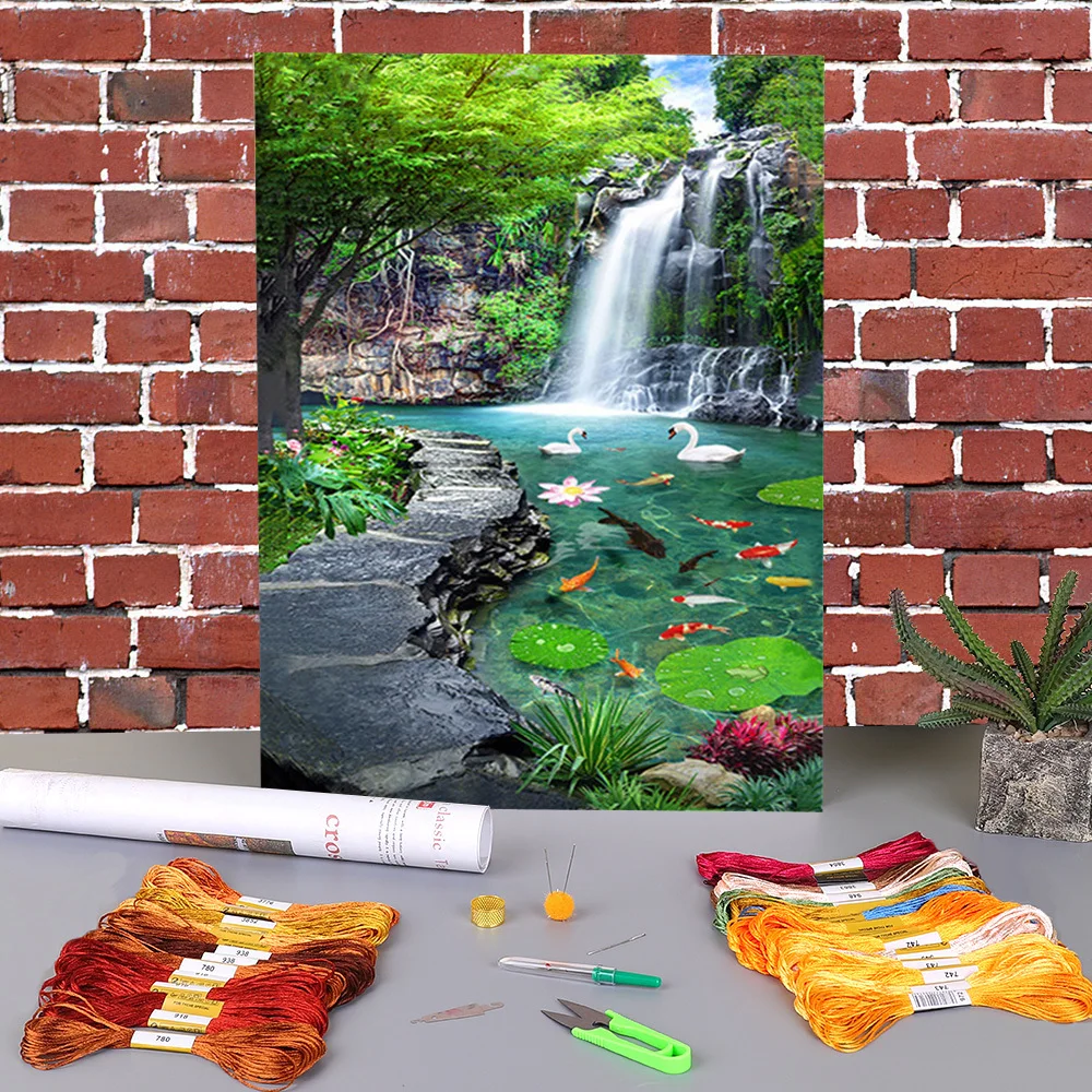 

Scenery Landscape Pre-Printed 11CT Cross-Stitch Embroidery Full Kit DMC Threads Hobby Craft Handmade Painting Adults