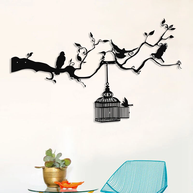 

Птички на ветке украшение для комнаты эстетическое настенное украшение живопись Домашний Декоративный предмет разные размеры Подвесные н...