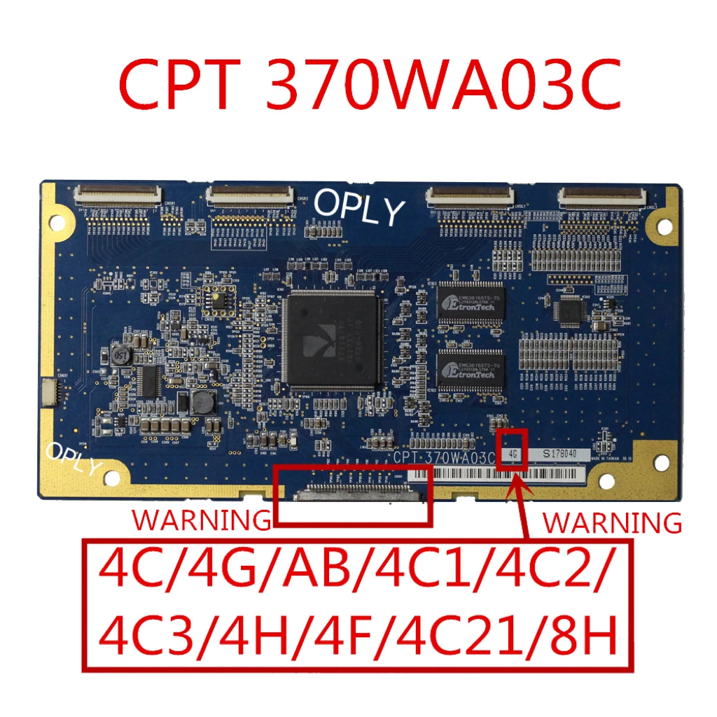 T-Con плата для CPT 370WA03C оригинальная логическая плата CPT370WA03C CPT370WA03C4G для телевизора 37 дюймов профессиональная тестовая плата