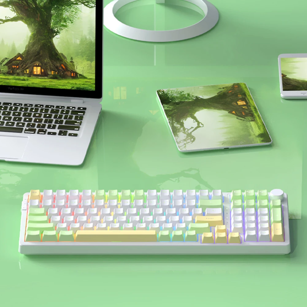 Механическая клавиатура 99-клавишная с RGB подсветкой возможностью горячей замены