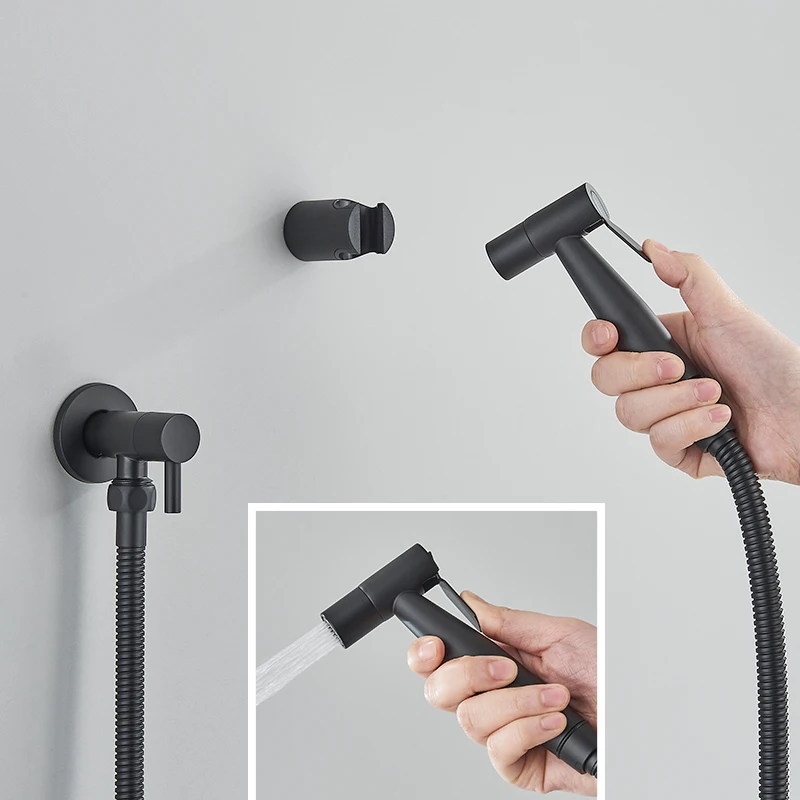 Портативный Черный Смеситель Для Биде Унитаза И Из Нержавеющей Стали