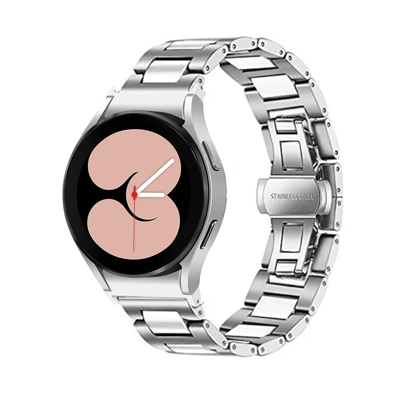No Gaps Bracelet for Samsung Galaxy Watch 4 Classic 42mm 46mm Ceramics Stainless Steel Strap Galaxy Watch 4 5 Pro 44mm 40mm Band