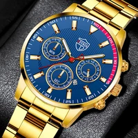 2022 luxury mens fashion watches for men sports stainless steel quartz wristwatch calendar luminous clock watch montre homme
