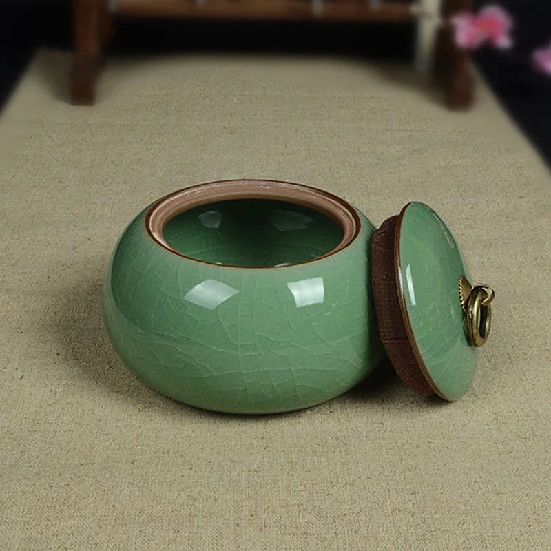 Банка для чая Celadon из оловянной фольги герметичная банка Ge печь керамический