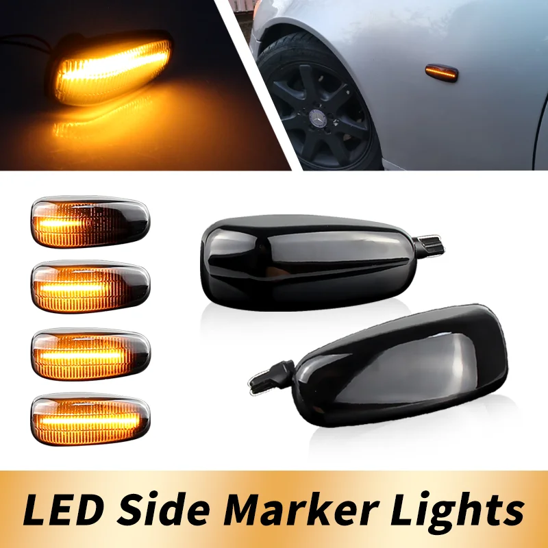 2 шт. светодиодный динамический боковой указатель поворота для Mercedes BENZ W124 W210 W163 W202