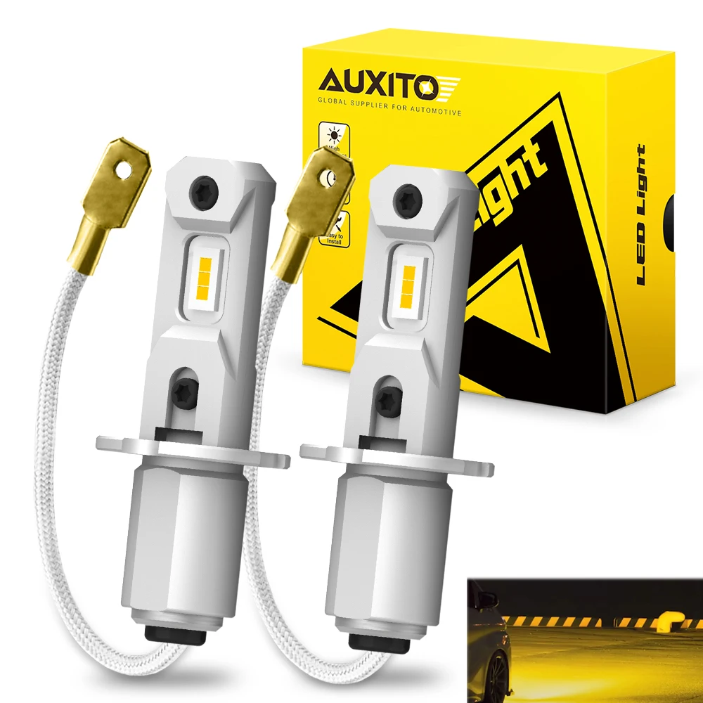 

AUXITO 2x H3 Led Yellow Fogbulb Light DRL Lamp For Lexus LX470 ES300 ES330 IS300 2003-2005 GX470 2003-2009 2002-2010 12V 24V