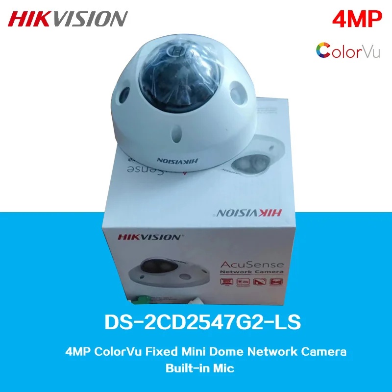

HIKVision DS-2CD2547G2-LS 4MP ColorVu Fixed Mini Dome сетевая камера с поддержкой встроенного микрофона