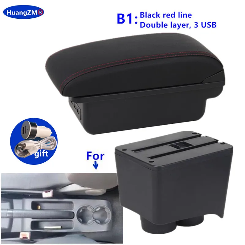 

Подлокотник Для VW Polo 9N 3 Mk4 (2002-2009) Из Кожи/пластика ABS, Внутренний Органайзер