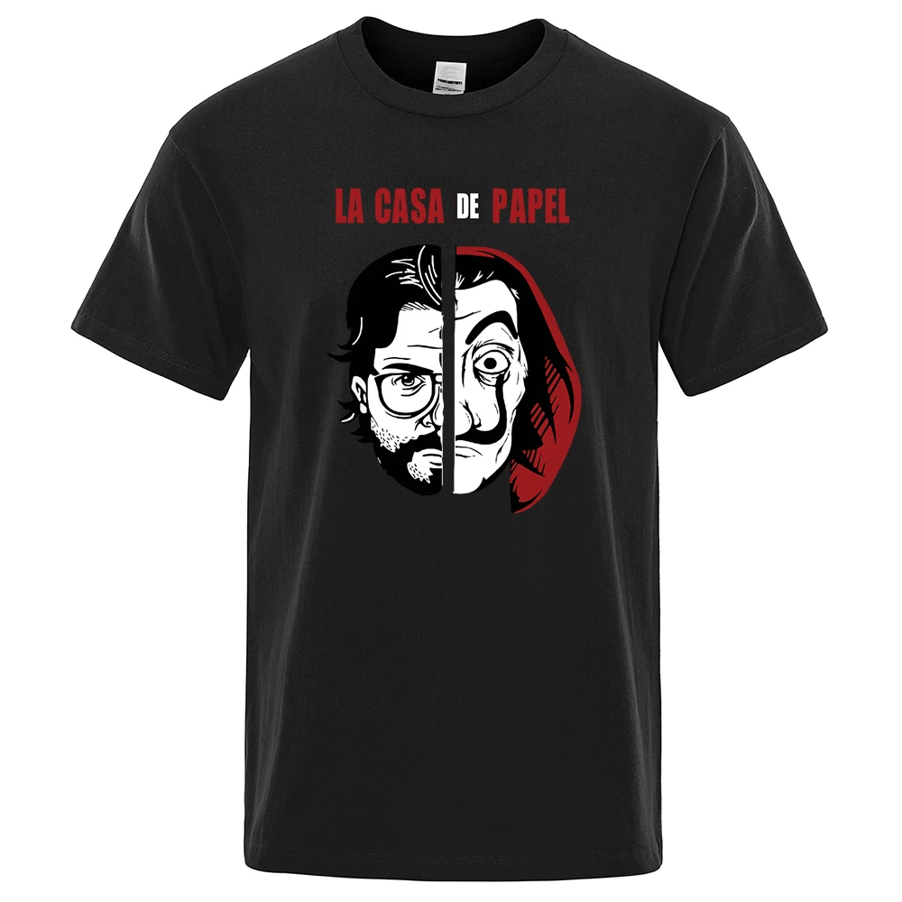 

Мужская Винтажная Футболка La Casa De Papel, летняя уличная одежда, брендовая футболка, дышащие топы из 100% хлопка