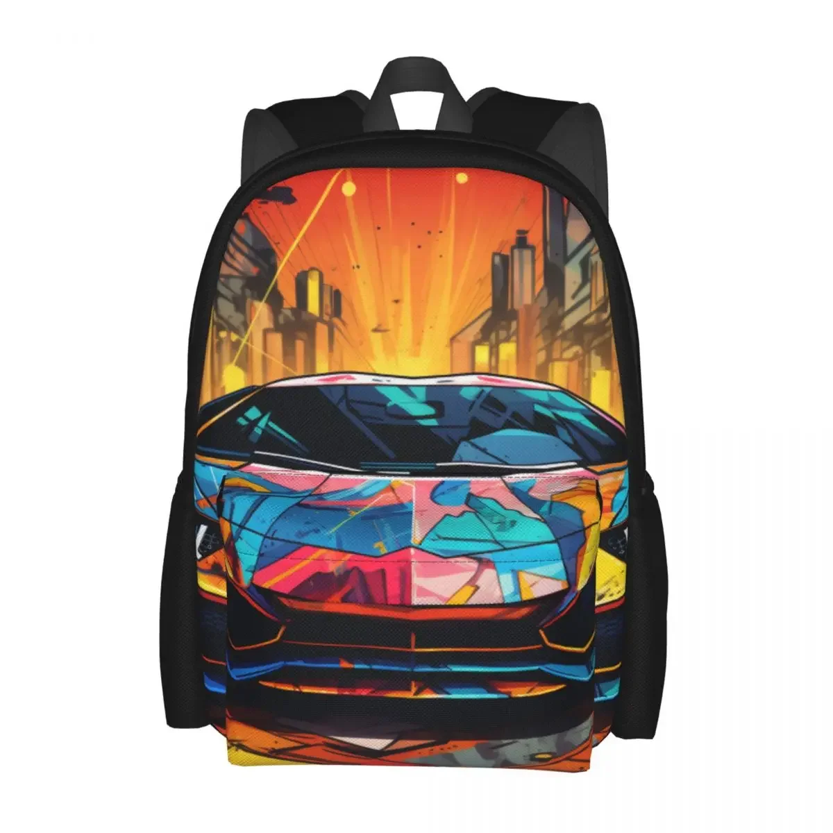 

Luxury Sports Car Backpack Wall Graffiti Various Styles Travel Backpacks Women Quality Durable High School Bags Kawaii Rucksack