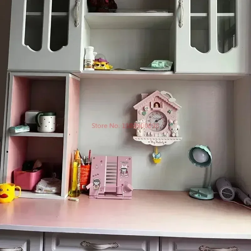 Милые настенные часы Sanrio Cinnamorolls Melodys pompurins подвесные качающиеся декоративные