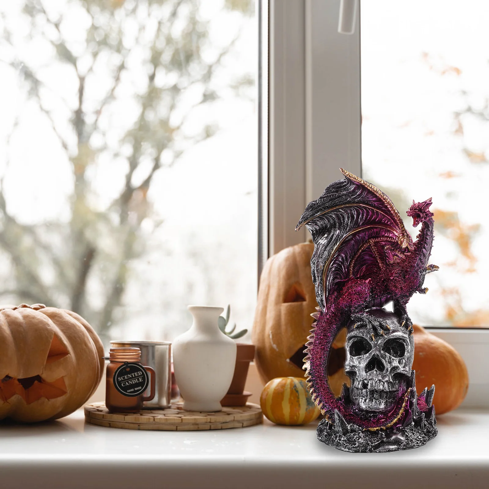 

Gothic Dragon Statue Halloween Decoration Home Sculpture Household Figurine